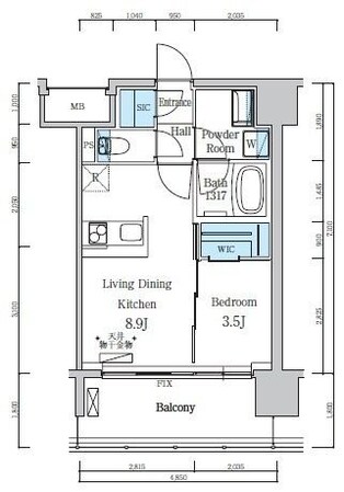 デュオフラッツ仙台木町通リネアの物件間取画像